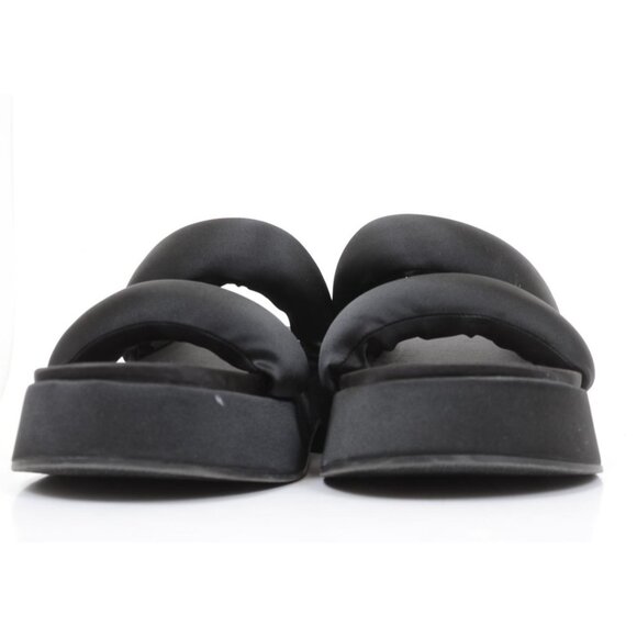 ZARA Padded Strap Flatform Platform Black Satin Open Toe Women's EUR 40 US 9 - Picture 6 of 8